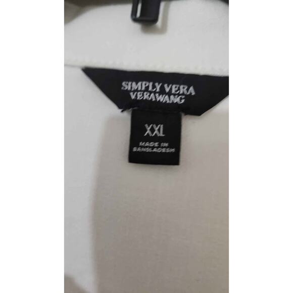 Women's Vera Wang XXL Fringed White Jean Jacket. NWT. - Picture 3 of 4